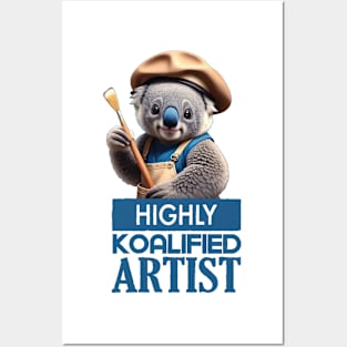 Just a Highly Koalified Artist Koala Posters and Art